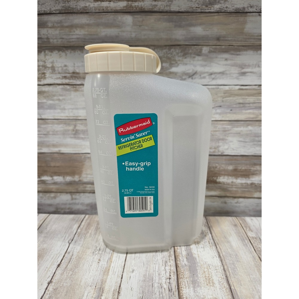 Rubbermaid Servin Saver Refrigerator Door Pitcher 2.75 QT 3059 Vintage 1994 New